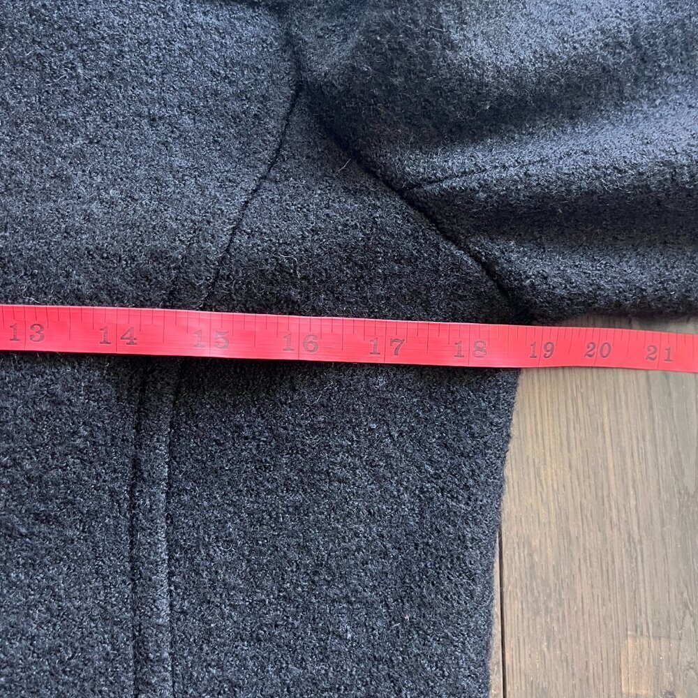 Lands’ End Wool Full Zip Jacket Coat Black Size 6 Classic Outerwear - Picture 5 of 6
